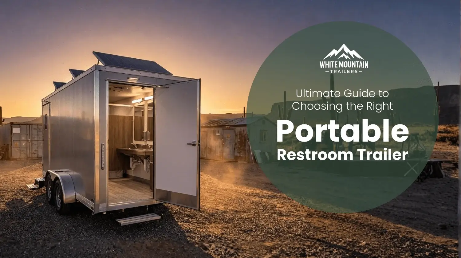 portable restroom trailer for outdoor events and projects