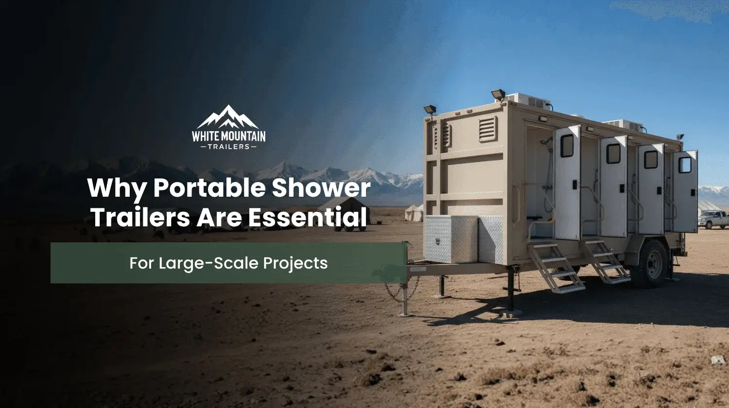 portable shower trailers for industrial and outdoor use