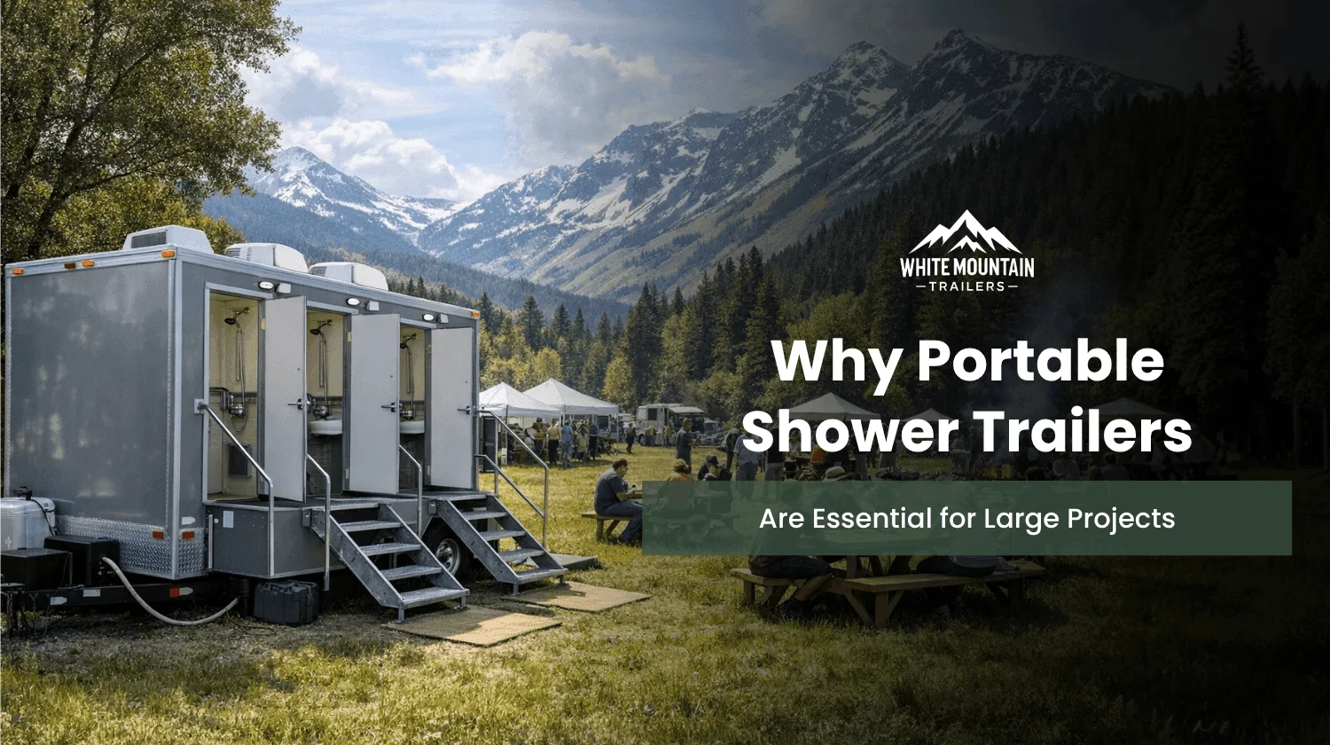 portable shower trailer for construction and large projects
