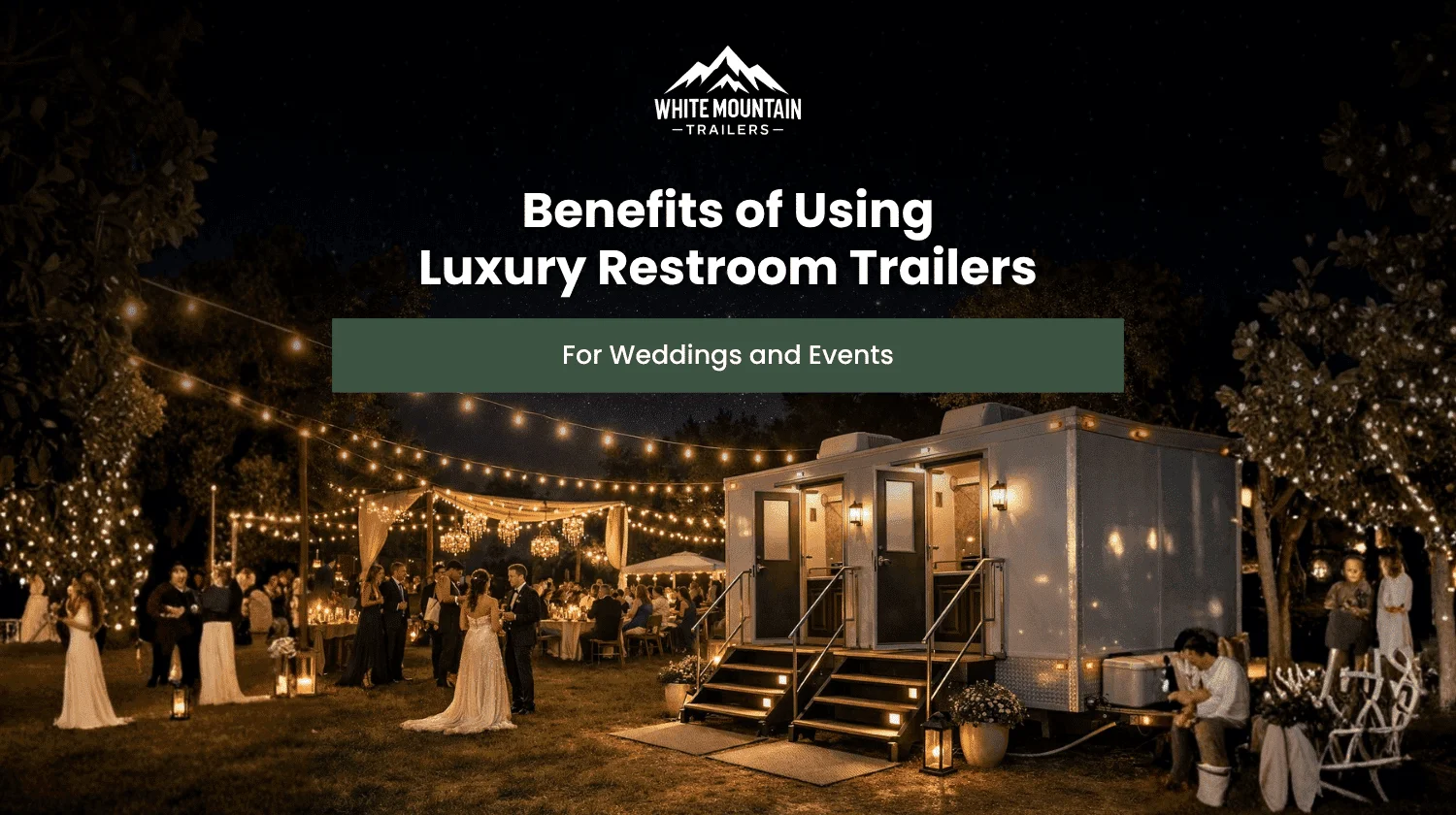 luxury mobile restroom trailer for upscale events