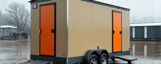 portable restroom trailer commercial sanitation solution