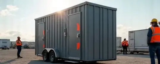 premium restroom trailer interior mobile bathroom setup
