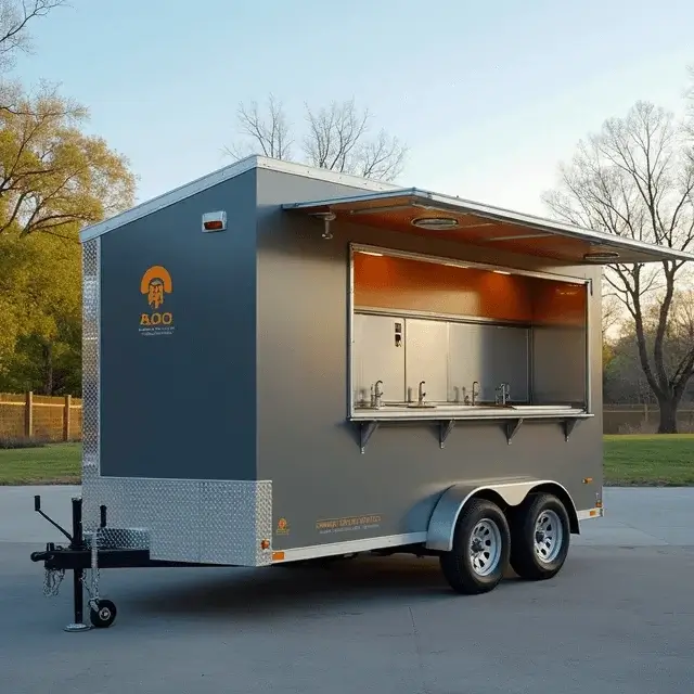 portable sink trailer for outdoor commercial use