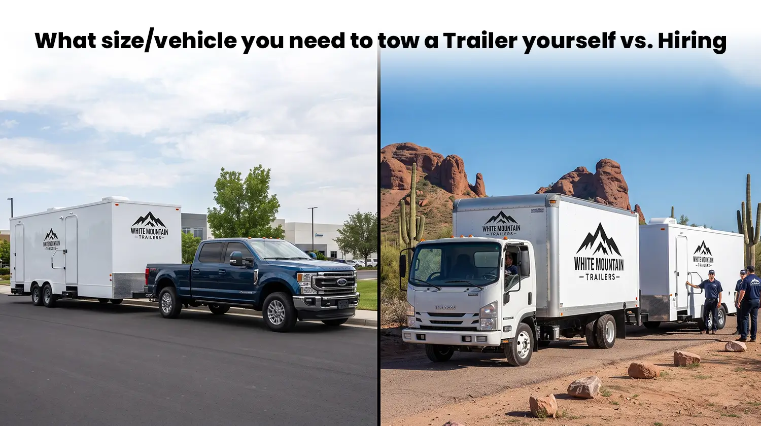 What size vehicle you need to tow a trailer yourself vs. hiring delivery