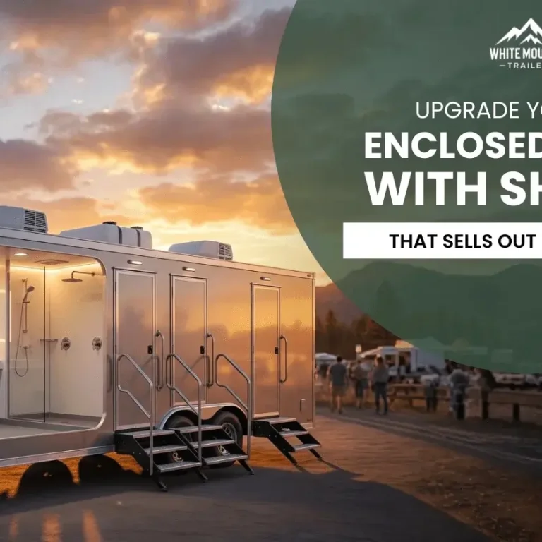 enclosed trailer with shower for camping and travel adventures
