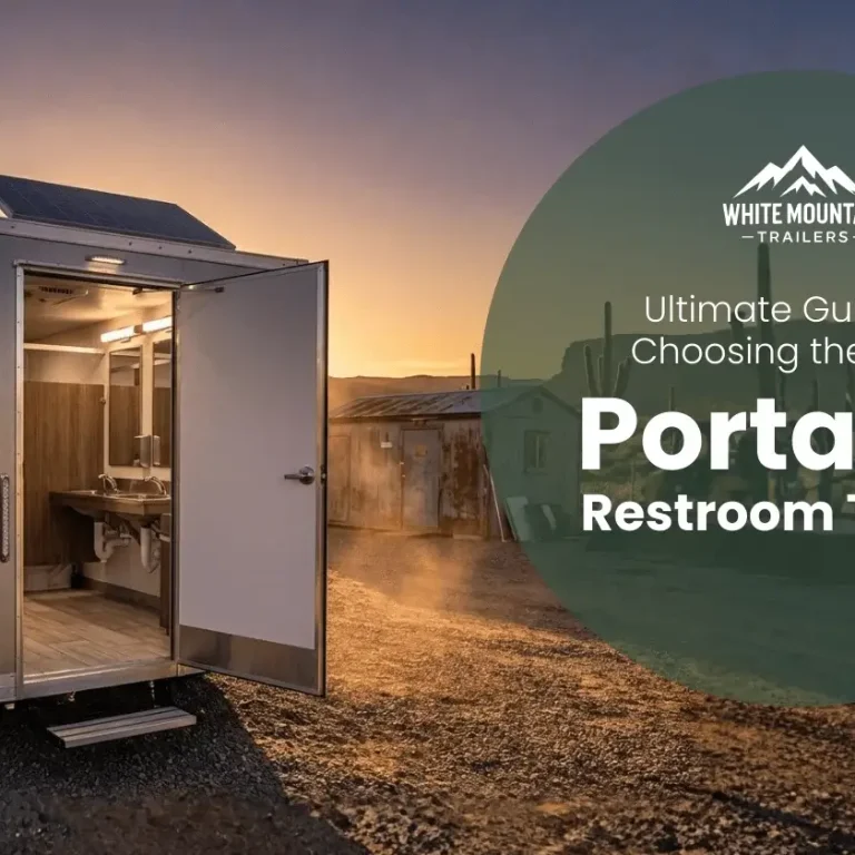 portable restroom trailer for outdoor events and projects