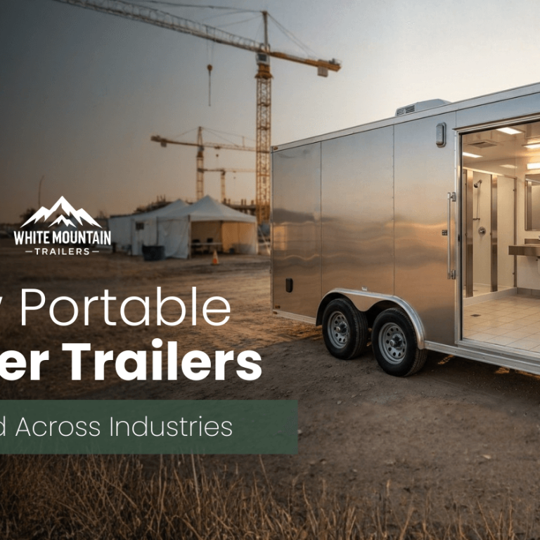 portable shower trailers for construction and emergency relief
