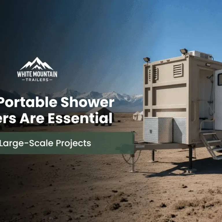portable shower trailers for industrial and outdoor use