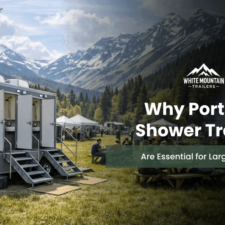 portable shower trailer for construction and large projects