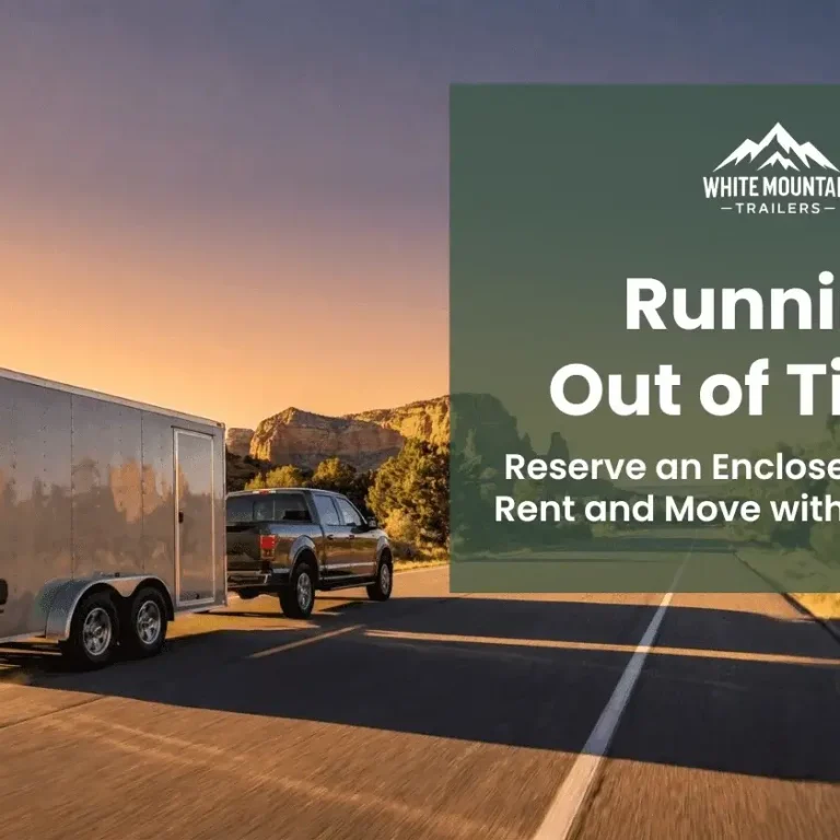 enclosed trailer rental for moving and hauling services