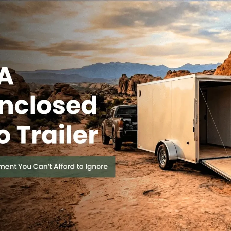 5x8 enclosed cargo trailer hauling and storage solution